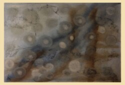 Les Paysages de l'Esprit - Cellules - Pastel sec et huile de lin 63 x 53 - (Sous verre et cadre acier brossé)