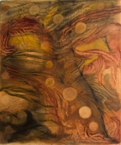 Les Paysages de l'Esprit - Organics - Pastel sec et huile de lin 68 x 50 - (Sous verre et cadre acier brossé)